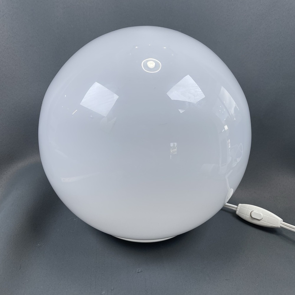 IKEA Modern Fado Large 10" White Glass Globe Table Lamp Light